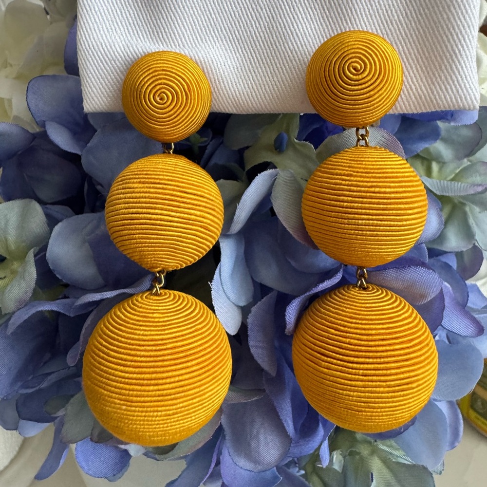 Rebecca De Ravenel  Yellow Bonbons clip on Earrings